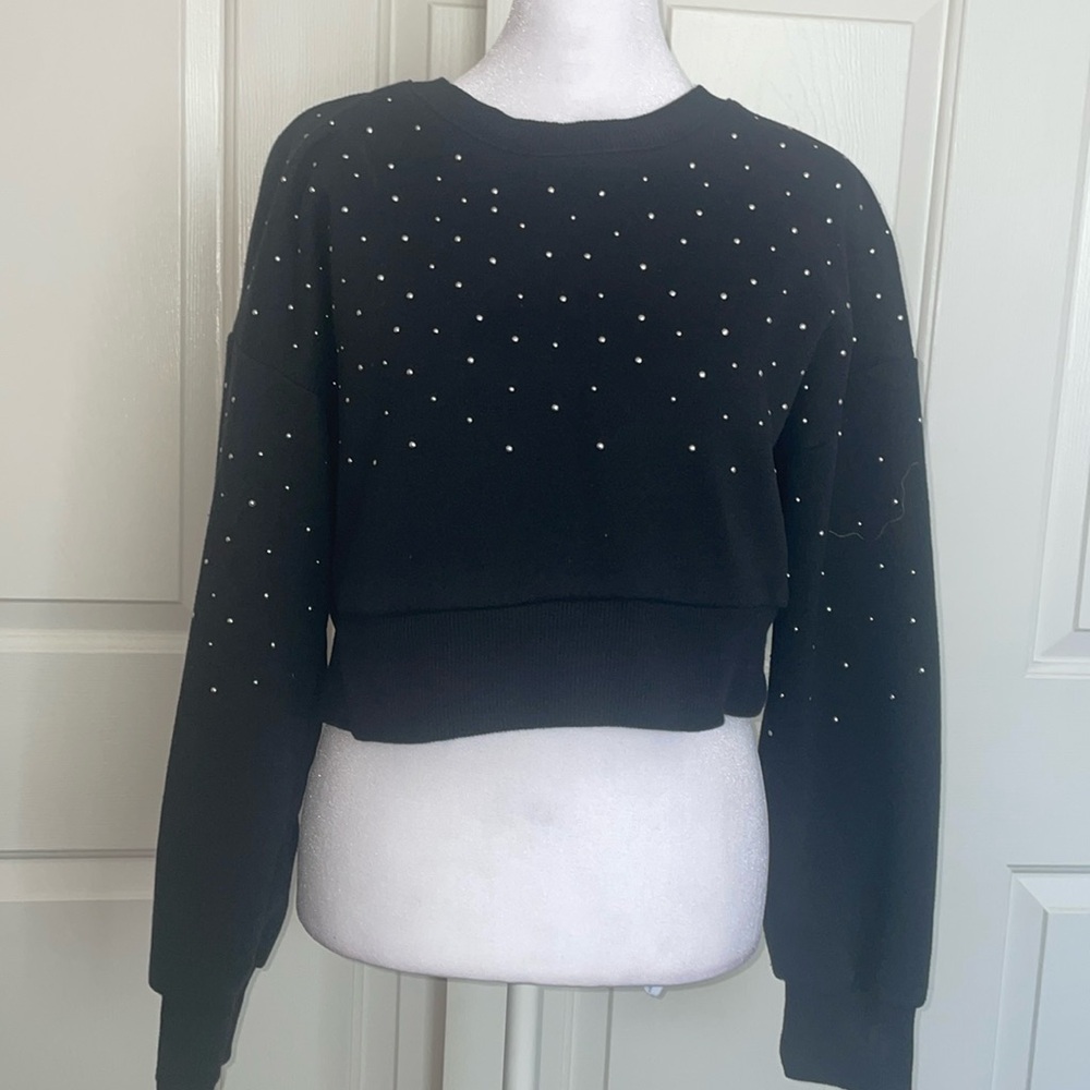Black crop sweatshirt from Zara size Small